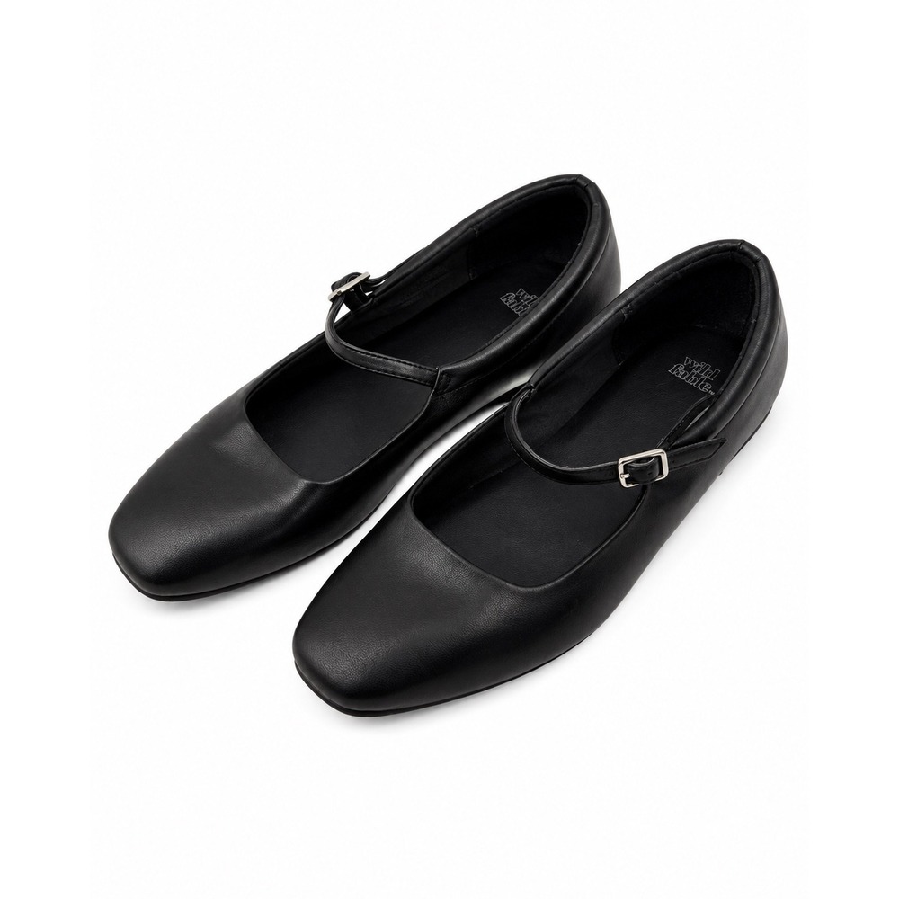 Wild Fable Vintage Y2K Black Square Toe Mary Jane Ballet Flats Women's Size 7.5